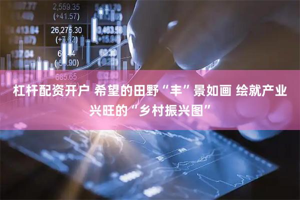 杠杆配资开户 希望的田野“丰”景如画 绘就产业兴旺的“乡村振兴图”